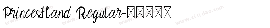 PrincesHand Regular字体转换